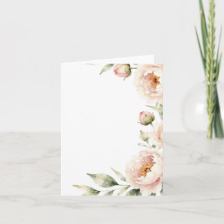 Elegante waterverf roze pioen bloemige achtergrond