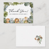 Elegante Waterverf Safari Wild One Flat Note Kaart Notitiekaartje (Voorkant / Achterkant)