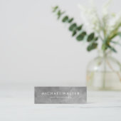 Elegante Waterverf Sepia Grijs Mini Visitekaartje (Staand voorkant)