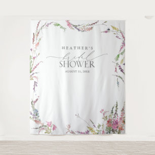 Elegante Waterverf Shower Wildflower Fotohokje Wandkleed