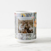 Elegante waterverf sinaasappel wilde bloemen barnw koffiemok (Center)