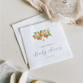 Elegante Waterverf Sinaasappels Baby shower Servet