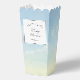 Elegante Waterverf Sky and Clouds Baby shower Bedankdoosjes