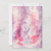 Elegante Waterverf Stoffig Roos Abstracte Bruiloft Kaart (Achterkant)