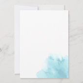 Elegante waterverf strand trouw uitnodiging (Achterkant)