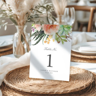 Elegante waterverf succulent   Trouwen Kaart