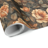 Elegante waterverf terracotta koperen rozen cadeaupapier (Rol Hoek)