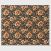 Elegante waterverf terracotta koperen rozen cadeaupapier (Vlak)