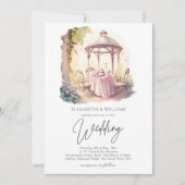 Elegante waterverf Tuin Bruiloft Kaart (Voorkant)