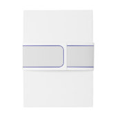 Elegante Waterverf Tulp krans bruiloft blauw ivoor Uitnodigingen Wikkel (Achterkant Voorbeeld)