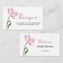 Elegante Waterverf Tulpen Bruidsuitnodiging Recept