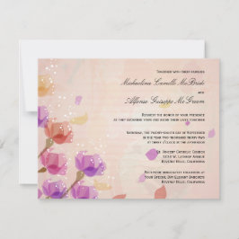 Elegante Waterverf Tulpen Formele bruiloft uitnodi Kaart