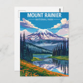 Elegante waterverf van Washington DC Briefkaart (Voorkant / Achterkant)