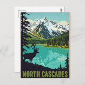 Elegante waterverf van Washington DC Briefkaart (Voorkant / Achterkant)