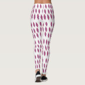 Elegante Waterverf veren Custom Leggings (Achterkant)