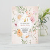 Elegante waterverf verjaardagsviering uitnodiging (Staand voorkant)