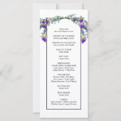 Elegante waterverf violette lavendel Trouwprogramm (Achterkant)