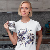 Elegante Waterverf Vissen Zodiac Custom T-shirt
