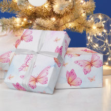 Elegante Waterverf Vlinder Meisje 1e Verjaardag