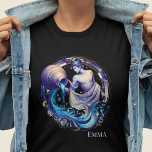 Elegante Waterverf Waterman Zodiac Custom T-shirt