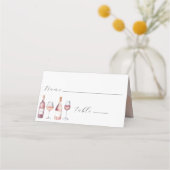 Elegante Waterverf wijnflessen Vino (Voorkant)