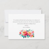 Elegante Waterverf Wild Flowers Bloemen Bloemen Br Bedankkaart (Achterkant)