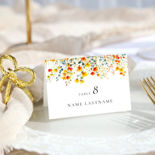 Elegante Waterverf Wild Flowers Bloemen Bloemen Br Kaart