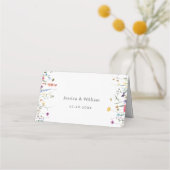 Elegante Waterverf Wild Flowers Bruiloft (Achterkant)