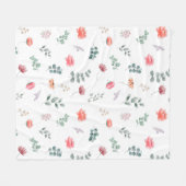Elegante waterverf wilde bloem fleece deken (Voorkant (Horizontaal))