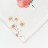 Elegante waterverf wilde bloem fleece deken (Hoek)