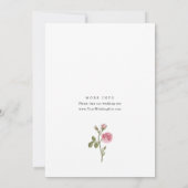 Elegante Waterverf Wilde Bloemen Bruiloft Kaart (Achterkant)