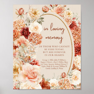 Elegante waterverf wilde tuin In liefdevolle herin Poster