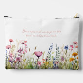Elegante Waterverf Wildflower Cosmetic Etui (Achterkant)