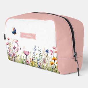 Elegante Waterverf Wildflower Cosmetic & Toiletart Toilettasje