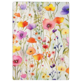 Elegante waterverf wildflower scriptnaam Recept Klembord (Achterkant)