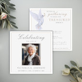 Elegante Waterverf witte duif viering van het leve Kaart