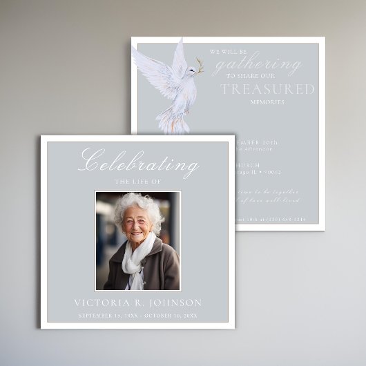 Elegante Waterverf witte duif viering van het leve Kaart