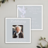 Elegante Waterverf witte duif viering van het leve Kaart