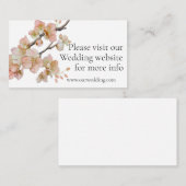 Elegante waterverf zacht sinaasappel roze springbl informatiekaartje (Voorkant / Achterkant)