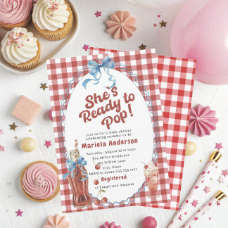 Elegante waterverf ze staat op springen  Baby Show Kaart
