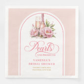 Elegante waterverfparels en Prosecco servetten (Voorkant)