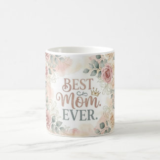 Elegante Waterverfrozen "Beste Moeder Ooit" Bloemi Koffiemok
