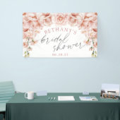 Elegante waterverfrozen bloemige bruidsshower spandoek (Beurs)