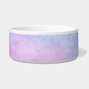 Elegante waterverftecture roze en blauwe huisdiere voerbakje