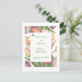 Elegante waterverftulpen briefkaart (Staand voorkant)