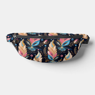 Elegante Waterverfveren Navyblauw Roze En Thee Heuptasje