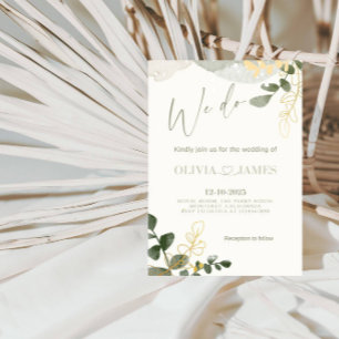 Elegante "We Do" bruiloft - Modern romantisch fees Kaart