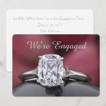 Elegante “We zijn verloofd” diamanten ring foto on
