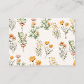 Elegante Weadow Wildflower Bruiloft QR Code Bruilo Informatiekaartje (Achterkant)