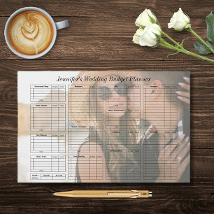 Elegante Wedding Budget Planner Foto Briefpapier